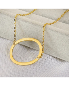 Fashion Letter Pendent Titanium Steel Plating Necklace Colorza 