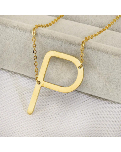 Fashion Letter Pendent Titanium Steel Plating Necklace Colorza 