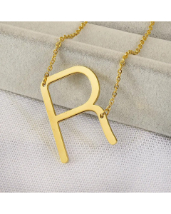 Fashion Letter Pendent Titanium Steel Plating Necklace Colorza 