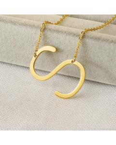 Fashion Letter Pendent Titanium Steel Plating Necklace Colorza 