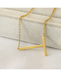 Fashion Letter Pendent Titanium Steel Plating Necklace Colorza 
