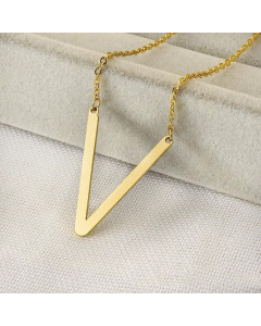 Fashion Letter Pendent Titanium Steel Plating Necklace Colorza 