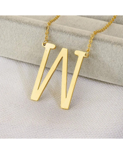 Fashion Letter Pendent Titanium Steel Plating Necklace Colorza 