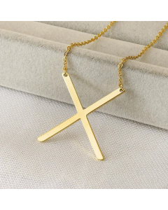 Fashion Letter Pendent Titanium Steel Plating Necklace Colorza 
