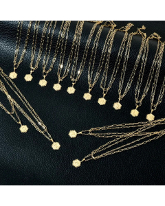 Daily Layered Paperclip Chain Letter Pendent Stainless Steel Necklace