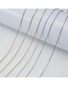 Plain Solid Color U Shape Chain Titanium Steel Plating Necklace Colorza