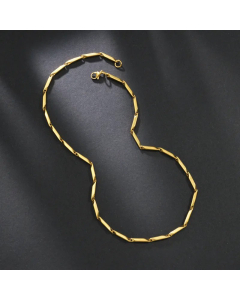 Plain Solid Color Stainless Steel Plating Layered Necklaces 1 Set
