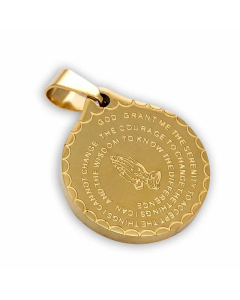 Casual Round Letter Pendant Titanium Steel Plating Fine Necklace Colorza-Gold Color-pendant_only