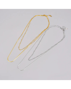 Daily Solid Color Gold Plated Layered Titanium Steel Necklaces Colorza 