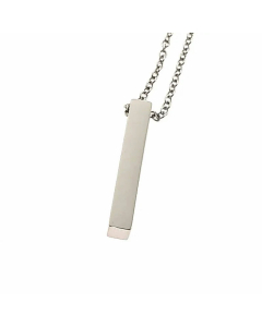 Casual Daily Polishing Square Stainless Steel Plating Pendant Necklace Colorza