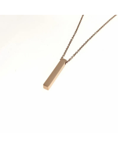 Casual Daily Polishing Square Stainless Steel Plating Pendant Necklace Colorza