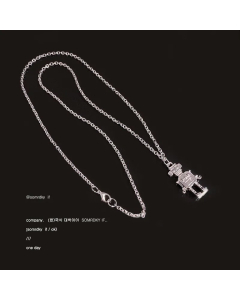 Fashion Butterfly Heart Plating Inlay Zircon Stainless Steel Necklace Colorza