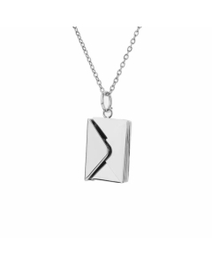 Fashion Envelope Plating Pendant Stainless Steel Titanium Steel Necklace Colorza-Steel Color-01