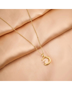 Cute Rabbit Inlay Hetian Jade Pendant Titanium Steel Necklace Colorza