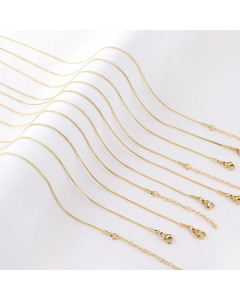 Plain Hemp Flowers Chain Snake Chain Stainless Steel Plating Necklace Colorza