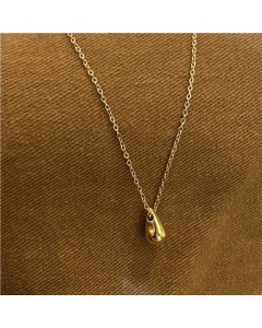 OT Buckle Oval Beauty Head Water Drop Pendent Titanium Steel Polishing Necklace