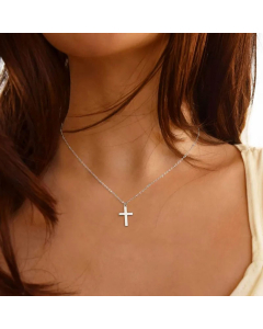 Fashion Gold Plated Cross Pendant Titanium Steel Necklace Colorza 