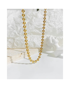 Minimalism Hollow Out Heart Stainless Steel Plating Necklace Colorza 