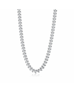 Plain Solid Color Leaf Chain Stainless Steel Plating Choker Colorza