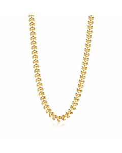 Plain Solid Color Leaf Chain Stainless Steel Plating Choker Colorza