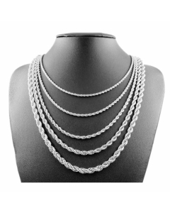 Plain Solid Color Twist Chain Titanium Steel Plating Necklace Colorza CA07825296
