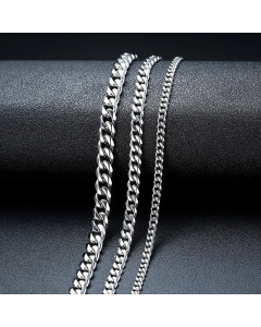 Fine Solid Color Curby Chain Titanium Steel Plating Necklace Colorza CA07825298