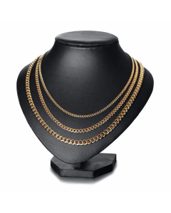 Fine Solid Color Curby Chain Titanium Steel Plating Necklace Colorza CA07825298