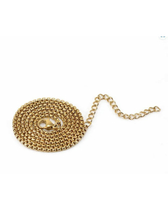 Plain Square Pearl Chain Stainless Steel Plating Necklace Colorza 