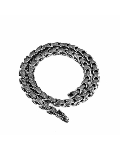 Casual Solid Color Dragon Pattern Titanium Steel Plating Necklace Colorza