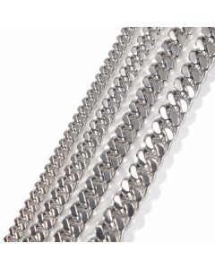 Hip-Hop Spring Deduction Chain Solid Color Stainless Steel Plating Necklace Colorza