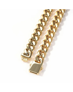 Hip-Hop Spring Deduction Chain Solid Color Stainless Steel Plating Necklace Colorza