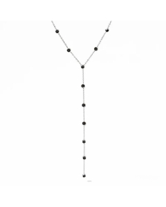 Sweet Round Zirconium Stainless Steel Titanium Steel Tassel Plating Necklace Colorza