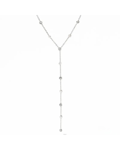 Sweet Round Zirconium Stainless Steel Titanium Steel Tassel Plating Necklace Colorza