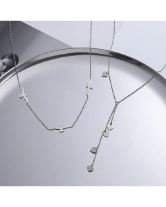 Minimalism Heart Shape Bird Stainless Steel Pendant Necklace Colorza