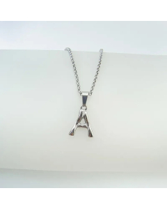 Minimalism Letter Pendant Titanium Steel Polishing Necklace Colorza CA07830002