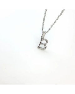 Minimalism Letter Pendant Titanium Steel Polishing Necklace Colorza CA07830002