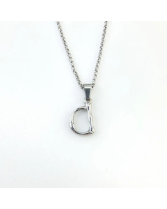 Minimalism Letter Pendant Titanium Steel Polishing Necklace Colorza CA07830002