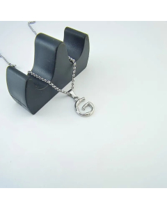 Minimalism Letter Pendant Titanium Steel Polishing Necklace Colorza CA07830002