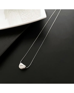 Minimalism Bean Pendent Titanium Steel Chain Necklace Colorza CA07830028