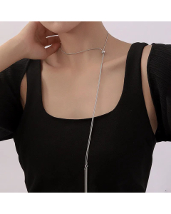 Minimalism Tassel Titanium Steel Plating Necklace Colorza CA07830041