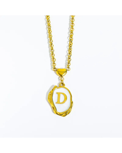 Fashion Letter Heart Pendant Stainless Steel Plating Sheel Necklace CA07830061