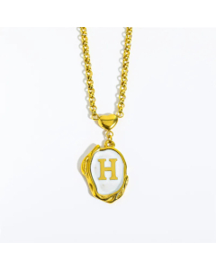 Fashion Letter Heart Pendant Stainless Steel Plating Sheel Necklace CA07830061