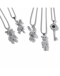 Modern Style Simple Style Animal Plating Zircon Pendant  Stainless Steel Necklace Colorza CA07830089