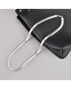 Plain Solid Color Flat Snake Chain Titanium Steel Necklace Colorza CA07830104