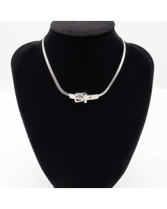 Casual Belt Buckle Choker Titanium Steel Plating Necklace CA07830112