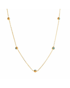 Fashion Star Eye Rectangle Cross Stainless Steel Titanium Steel Enamel Necklace CA07830129