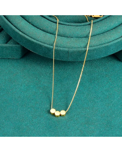 Minimalism Three Round Pendent Titanium Steel Plating Necklace CA07830131