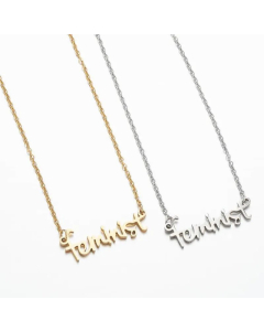 Non-Fading Letter Titanium Steel Plating Necklace CA07830138