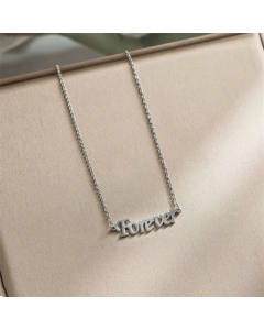 Trendy Letter Titanium Steel Plating Necklace CA07830144