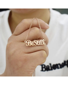 Daily Style Letter Pendent Titanium Steel Plating Necklace CA07830151